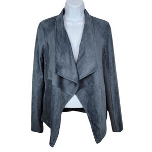 BB Dakota Size XS "Wade" Jacket Faux Vegan Suede Thunderstorm Slate Blue NWT